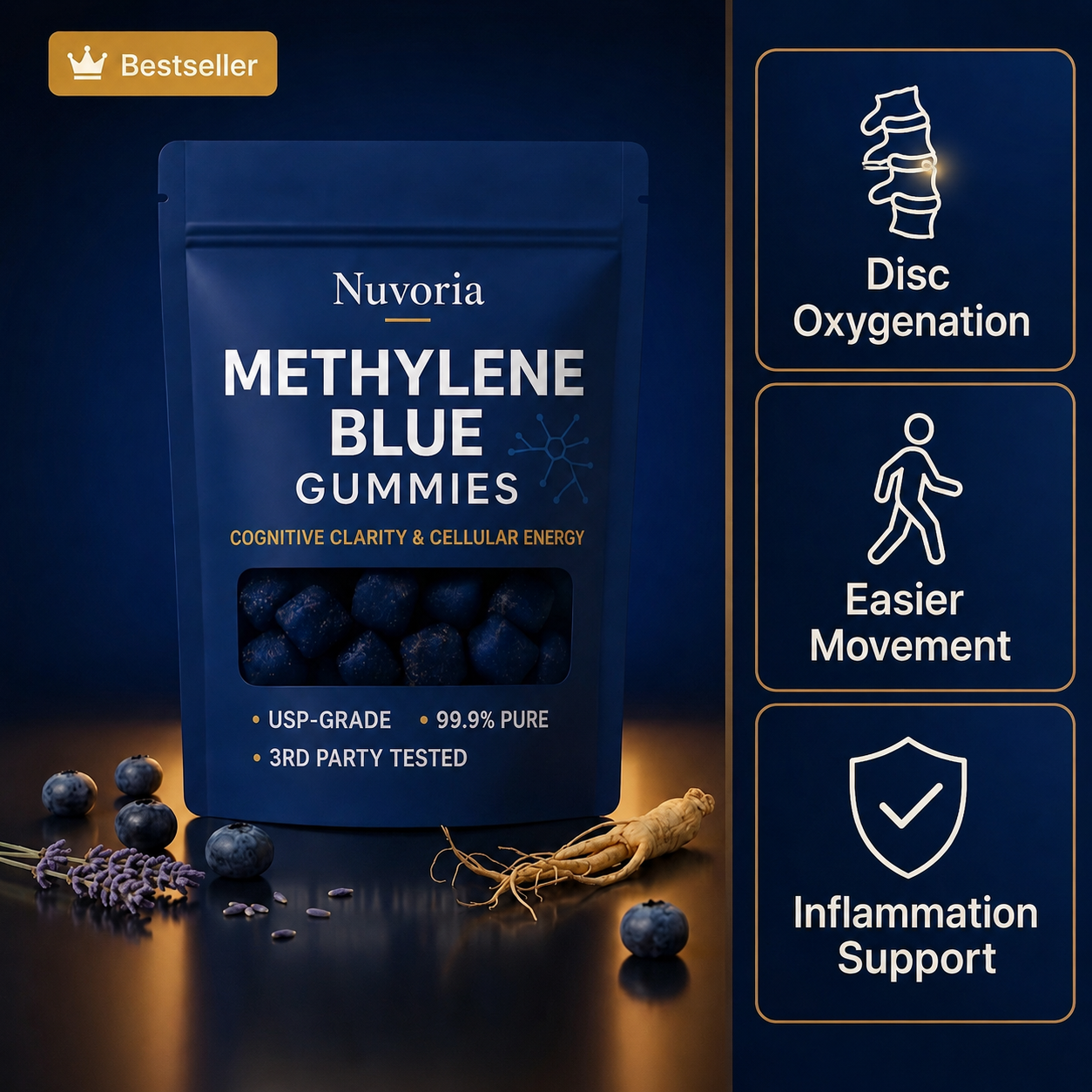 Methylene Blue Gummies (USP-Grade) - Herniated Disc